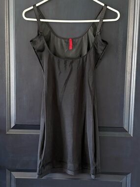 Spanx Simplicity Women's Black Open Bust Shapewear Bodysuit Slip Size Medium